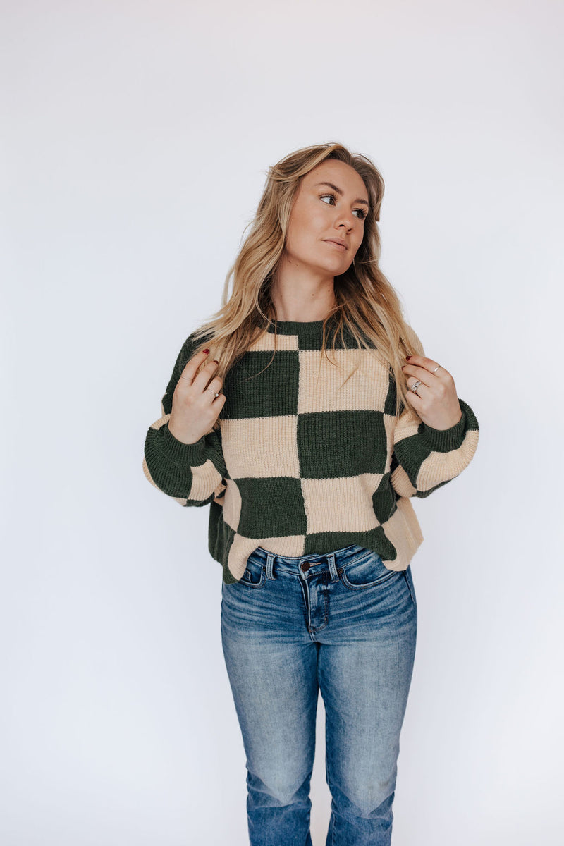Evergreen Check Sweater