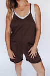 Casual Girl Romper // BROWN
