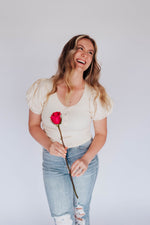 Chai Latte Ribbed Top