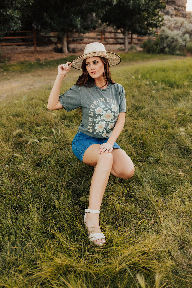 Olive and Pique Hat// BEACH STRAW