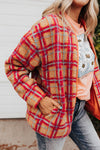 Kirsten Plaid Sherpa Zipper Jacket