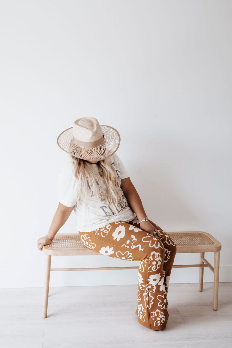 Olive and Pique Hat// BEACH STRAW
