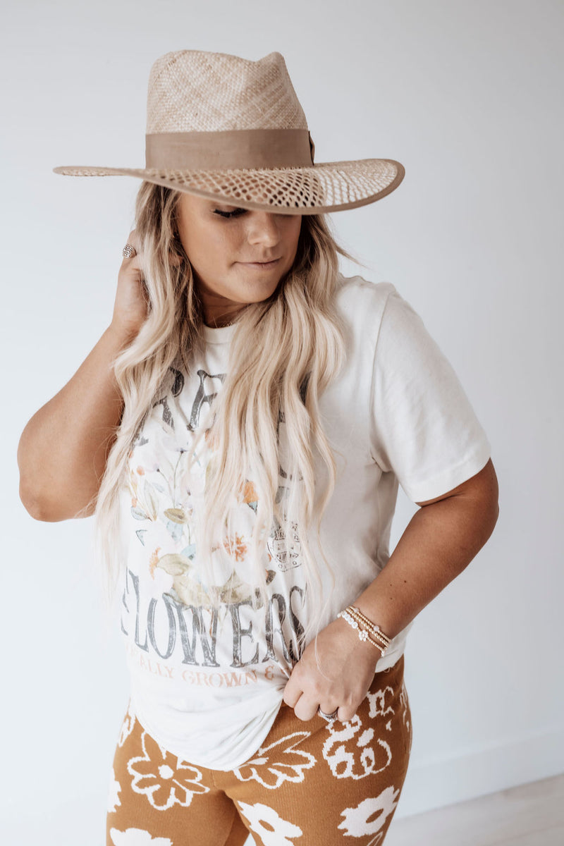 Olive and Pique Hat// BEACH STRAW